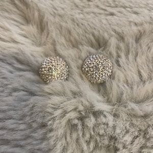 Kate Spade oversized crystal studs - silver